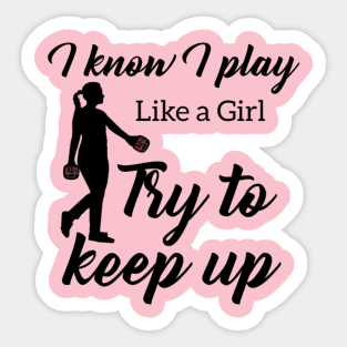 870 Play like a Girl Front Only Sticker